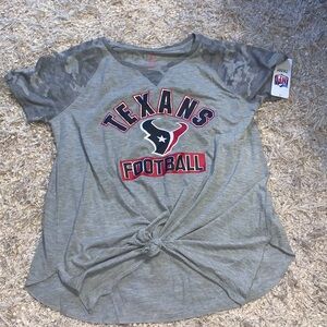 NFL Houston Texans Teens Short Sleeve Tee - Gray with silver - size L 11/13 NWT